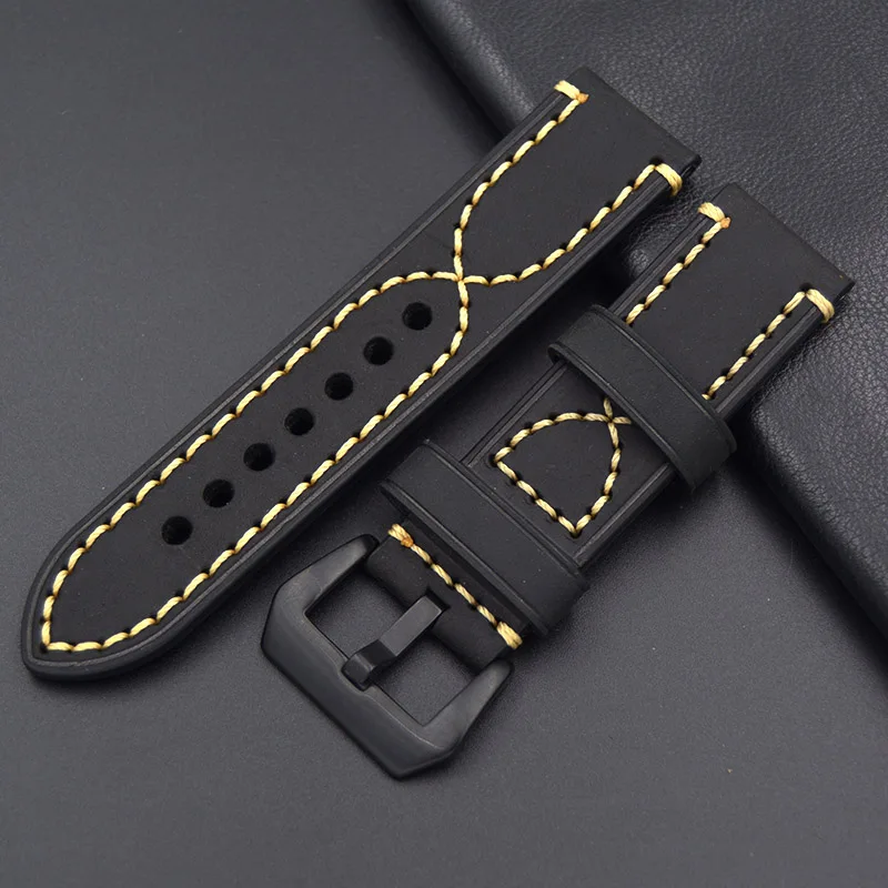 Ремешок для часов из натуральной кожи ручной работы браслет 20 22 24 26 мм|Ремешки