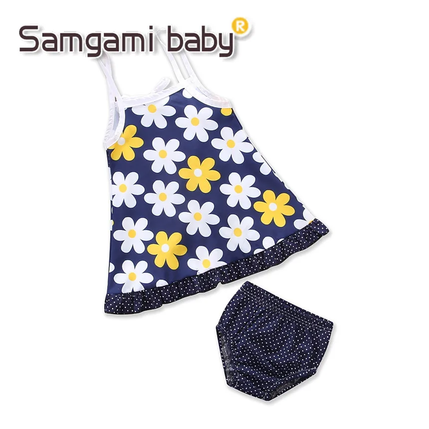 SAMGAMI/Летняя Одежда для новорожденных одежда маленьких девочек топ на бретельках