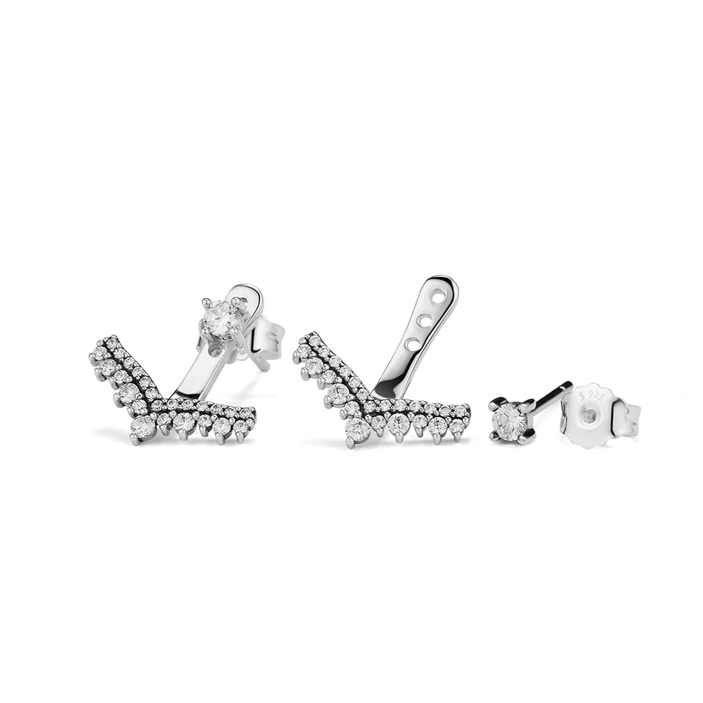 Серьги-гвоздики CKK Princess Wish женские оригинальное ювелирное изделие из
