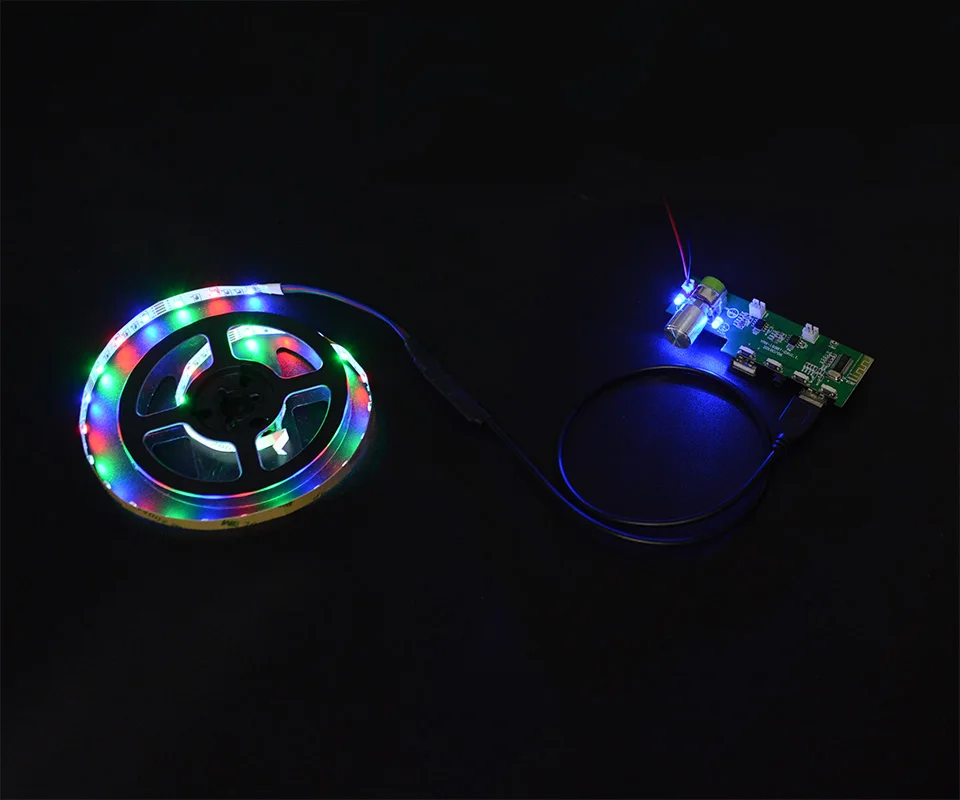AIYIMA 5 в Bluetooth усилитель плата 5Wx2 USB светодиодный RGB ленточный светильник управление Поддержка MP3 WMA WAV FLAC музыка воспроизведение усилитель мощности