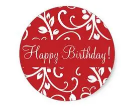 

1.5inch Happy Birthday Floral Vine Envelope Sticker Seal