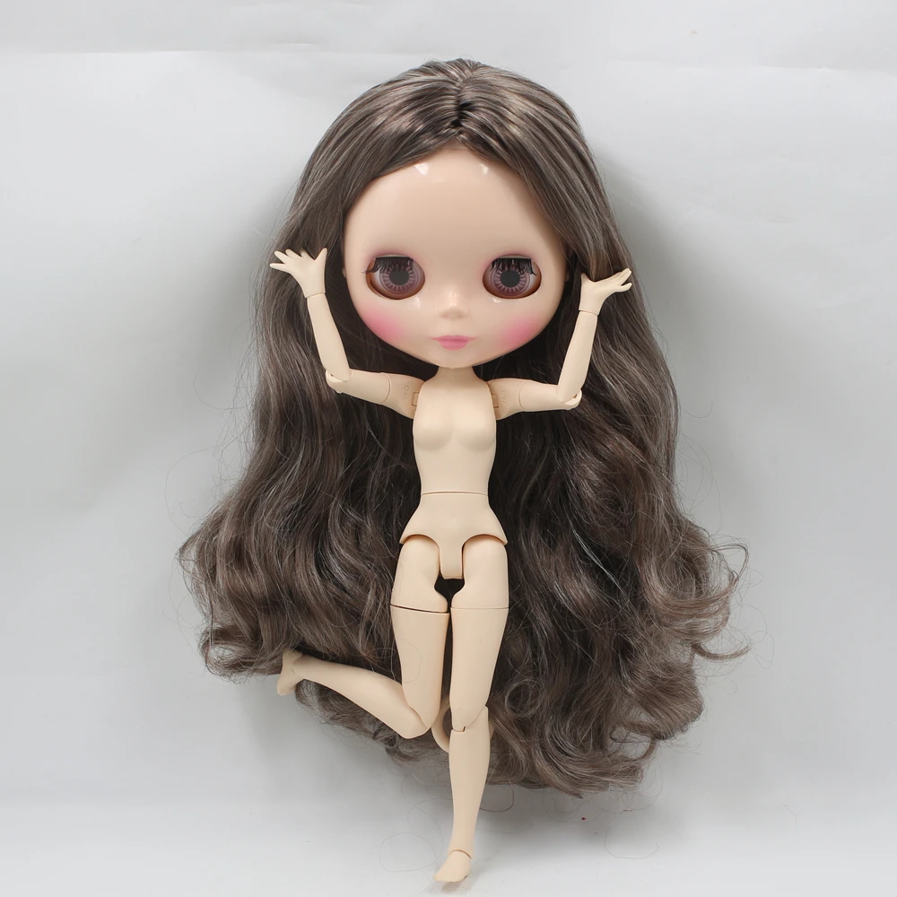 Ледяной DBS Blyth кукольные телесного цвета шарнирное тело 1/6 bjd коричневый парик