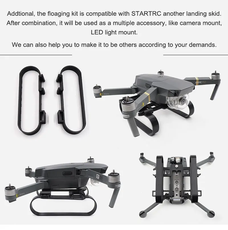 Startrc DJI Mavic pro Посадка занос поплавок комплект для DJI Mavic pro platinum Drone посадка на воде запчасти
