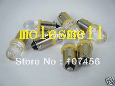 Бесплатная доставка 20шт T10 T11 BA9S T4W 1895 12В желтый светодиодный светильник для Lionel