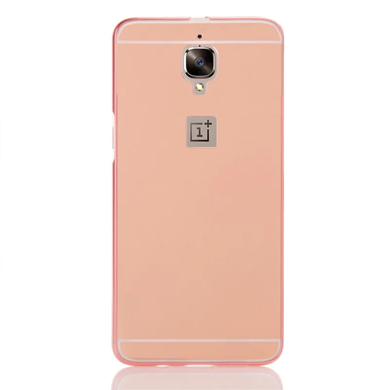 Чехол для Oneplus 3 One plus 3T жесткий чехол с зеркальным эффектом и металлической рамкой