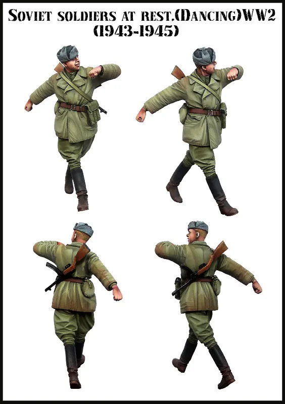 1/35 советский солдат во время отдыха танцы модель солдатика из смолы GK военная