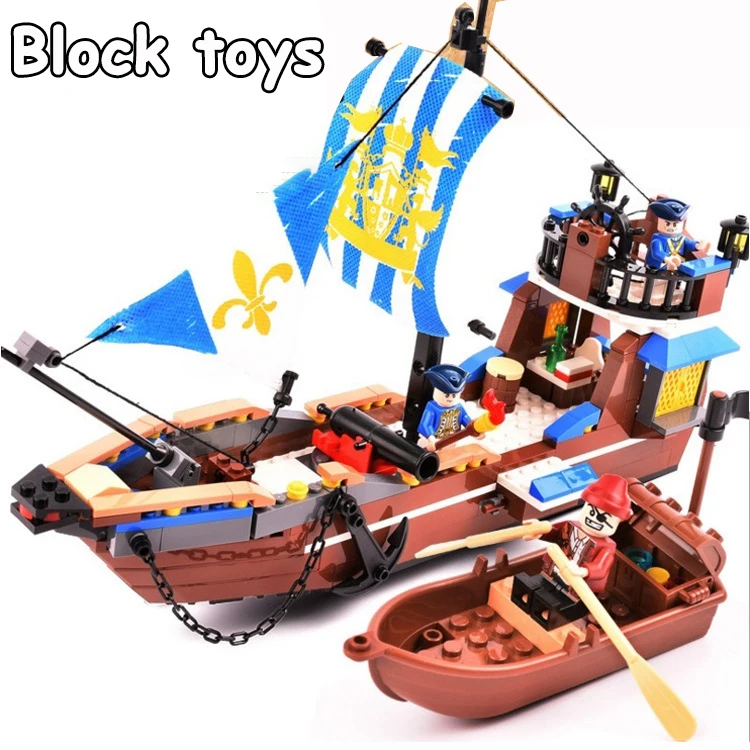Королевский военный корабль пиратский строительные блоки собранная кукла