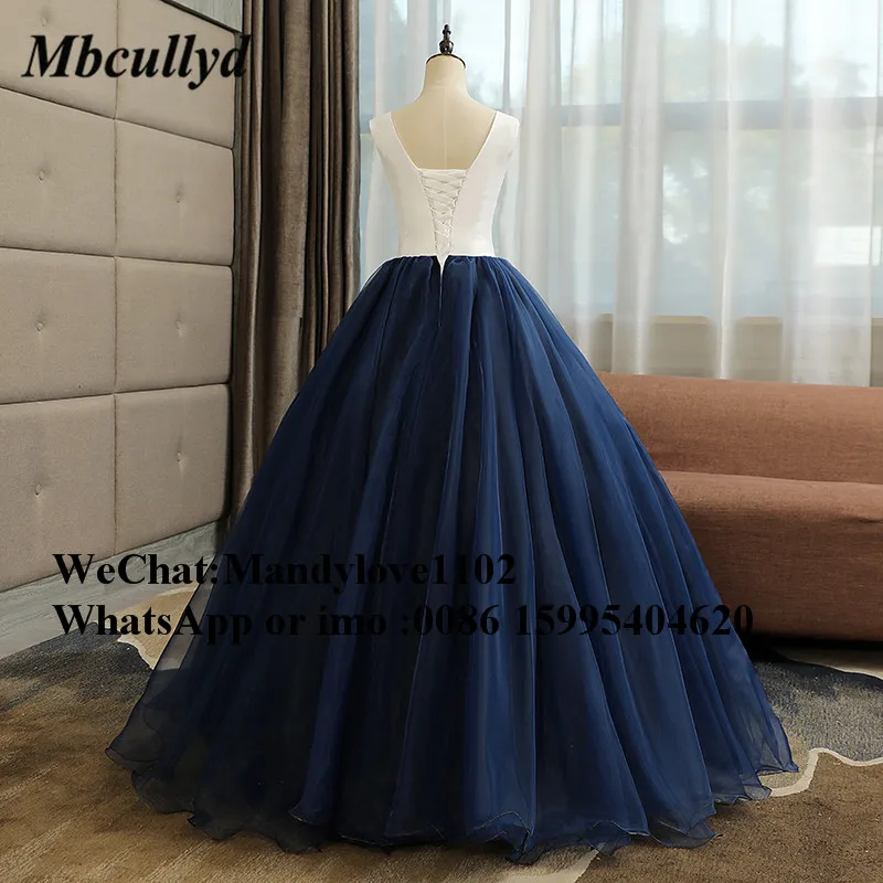 Темно синее бальное платье Mbcullyd платья Quinceanera 2019 великолепные кружевные