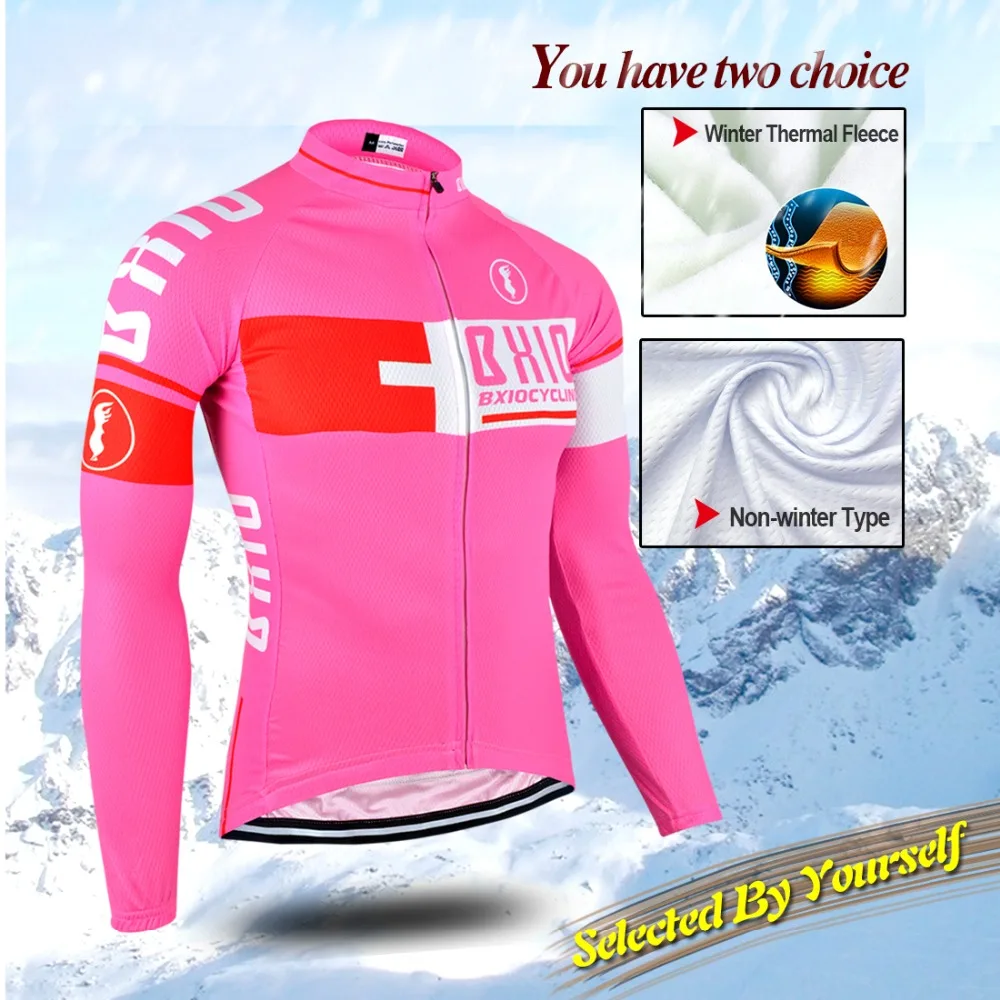 BXIO зимняя велосипедная майка Invierno Ropa Ciclismo Mujer MTB велосипедные майки разных цветов
