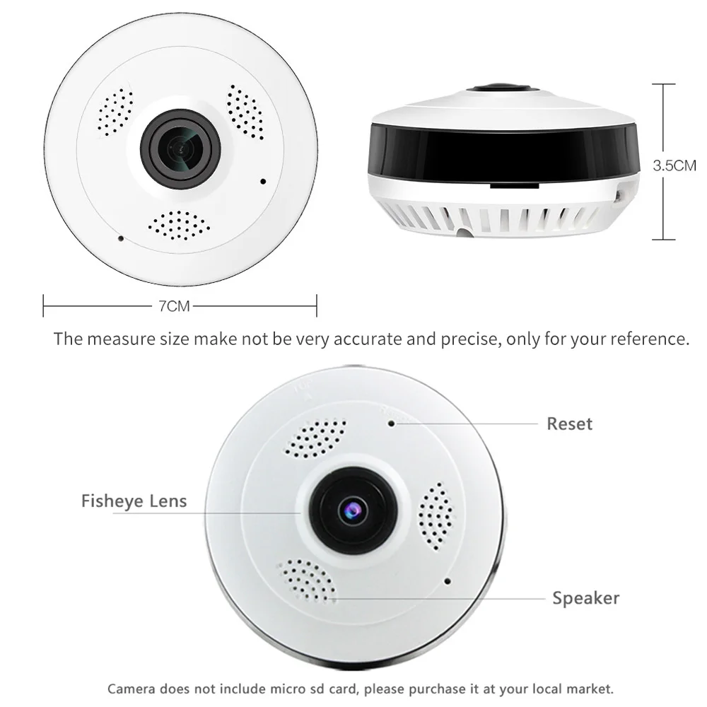 V380 360 IP камера Wifi мини умная панорамная камера P2P беспроводная камера рыбий глаз домашняя камера безопасности 360 градусов ночного видения