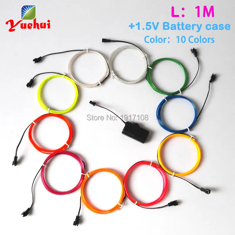 Зеленая трубчатая Веревка EL 1 м гибкая неоновая холодсветильник ка для дома