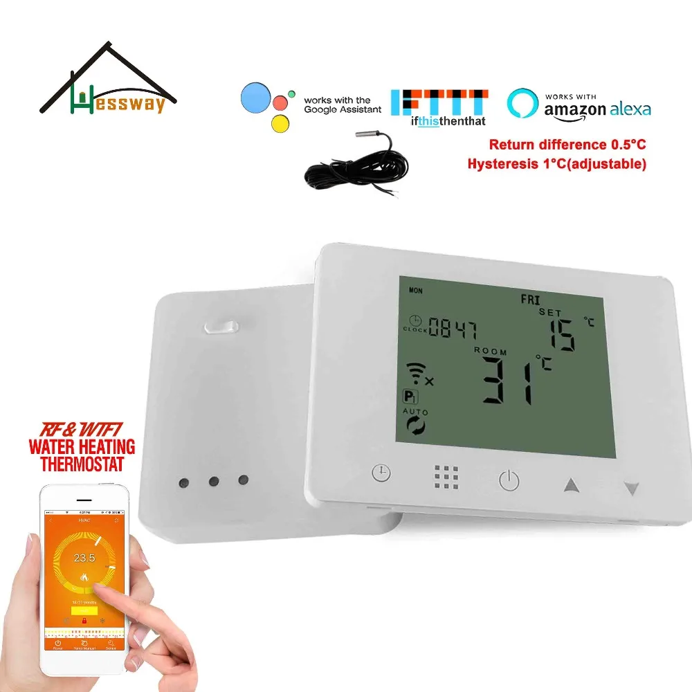 Приложение TUYA 5A сухого контакта/пассивный контакт WI FI & RF Беспроводной термостат