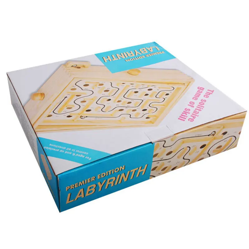 Мини-Деревянный Лабиринт Настольные Игры мяч В Головоломки Игрушки Ручной Детей
