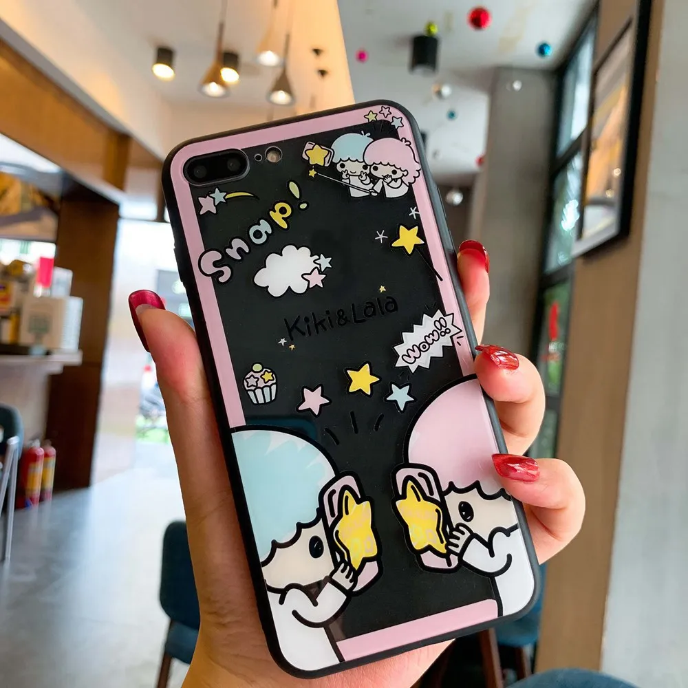KISSCASE милый Gemini выдолбленный с передней пленкой чехол для iPhone 6 7 8 Plus X XS Чехлы MAX XR 6s7