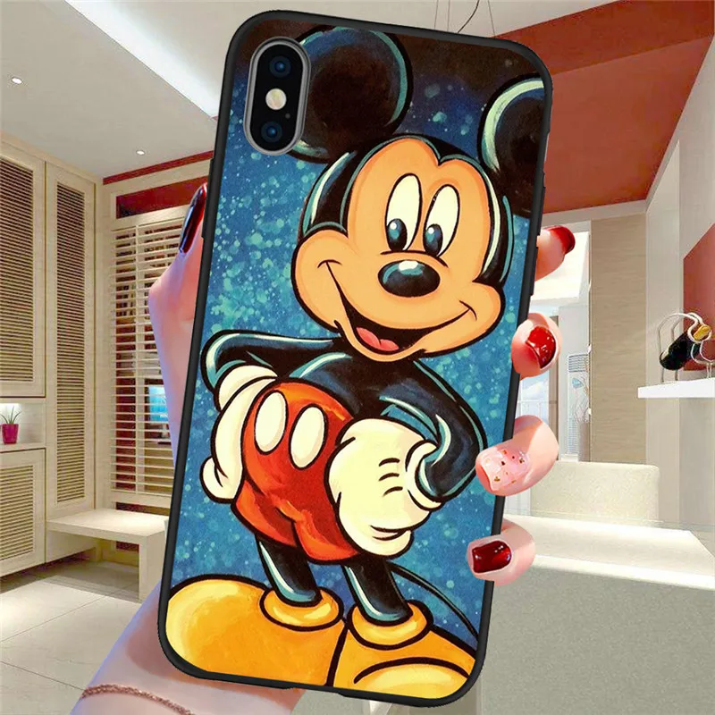 H1872 Мультфильм для iPhone X XR XS Max 5 5S SE 6 6S 7 8 Plus Oneplus 5T Pro 6T чехол для телефона Funda Coque Etui funda capinha mouse - Цвет: H1872