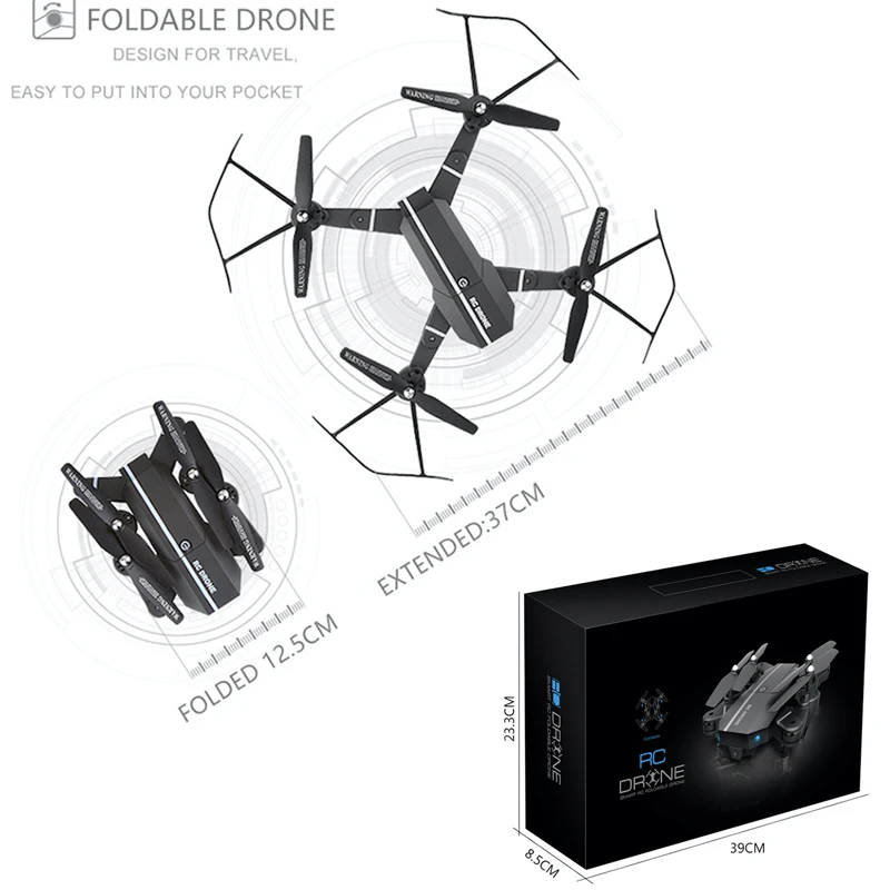 Elfie Drone Мини Складная селфи Дрон с HD Видео-дроны Wi-Fi FPV-системы Quadcopter Вертолет один