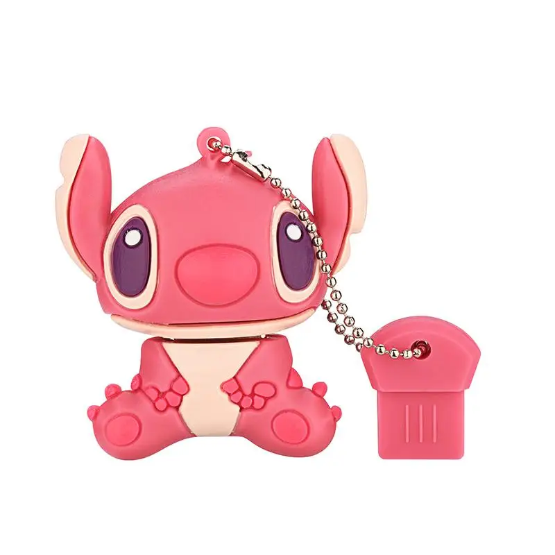Pink Подлинный мультфильм Лило и стежка USB флэш-накопитель 4 ГБ 8 ГБ 16 ГБ 32 ГБ большой ушной стежок флеш-накопитель 64 ГБ флеш-накопитель u-диск - Цвет: Pink