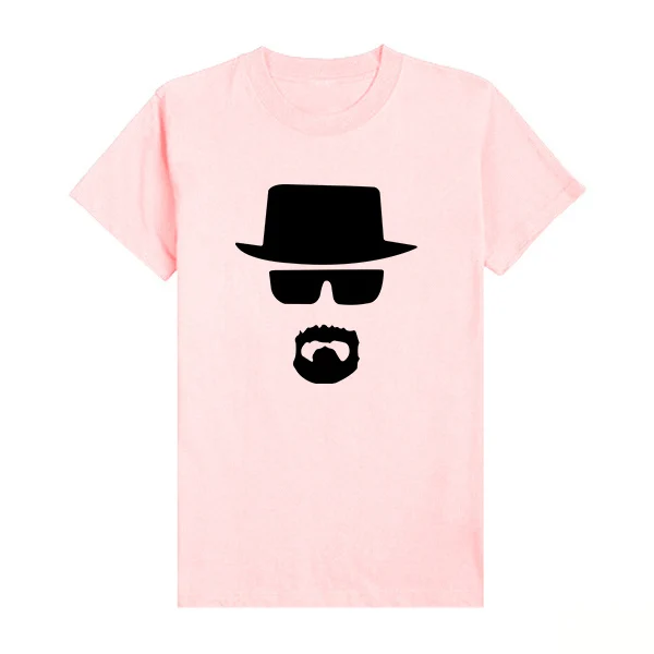 Новинка, футболки с надписью «Breaking Bad I Am The One Who Knocks», футболка с принтом Гейзенберга, модные мужские топы, футболки, размер XS-XXL - Цвет: Pink