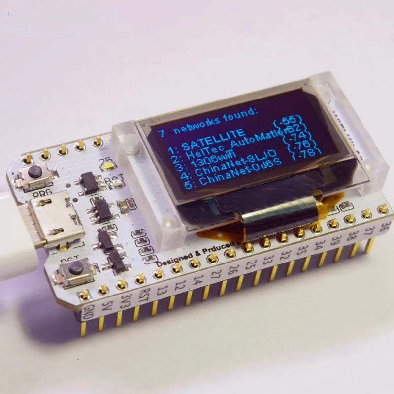 ESP32 Bluetooth wi-fi-комплект OLED синий 0,96 дюймовый дисплей модуль CP2102 32M Flash 3,3 V-7 V сетевая макетная карта для Arduino