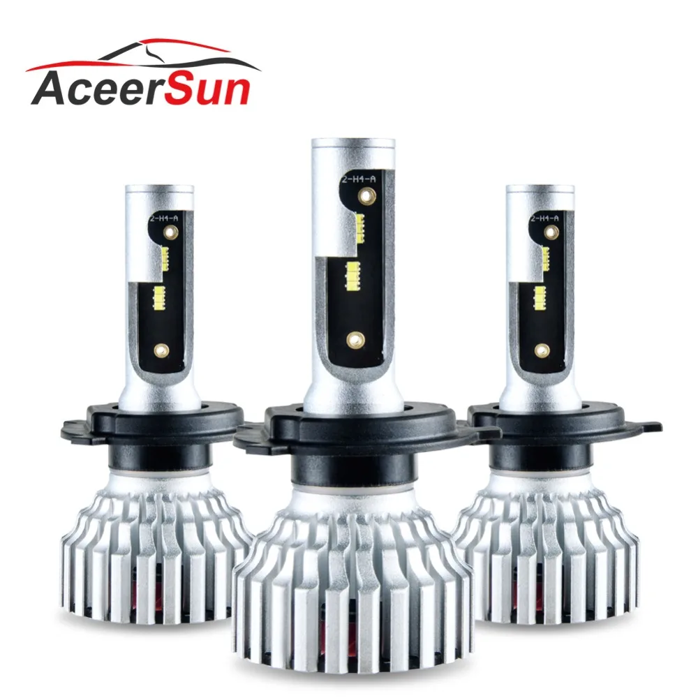 Aceersun H4 Hi lo луч светодиодный головной светильник лампы H11 накаливания 60 Вт 8000LM
