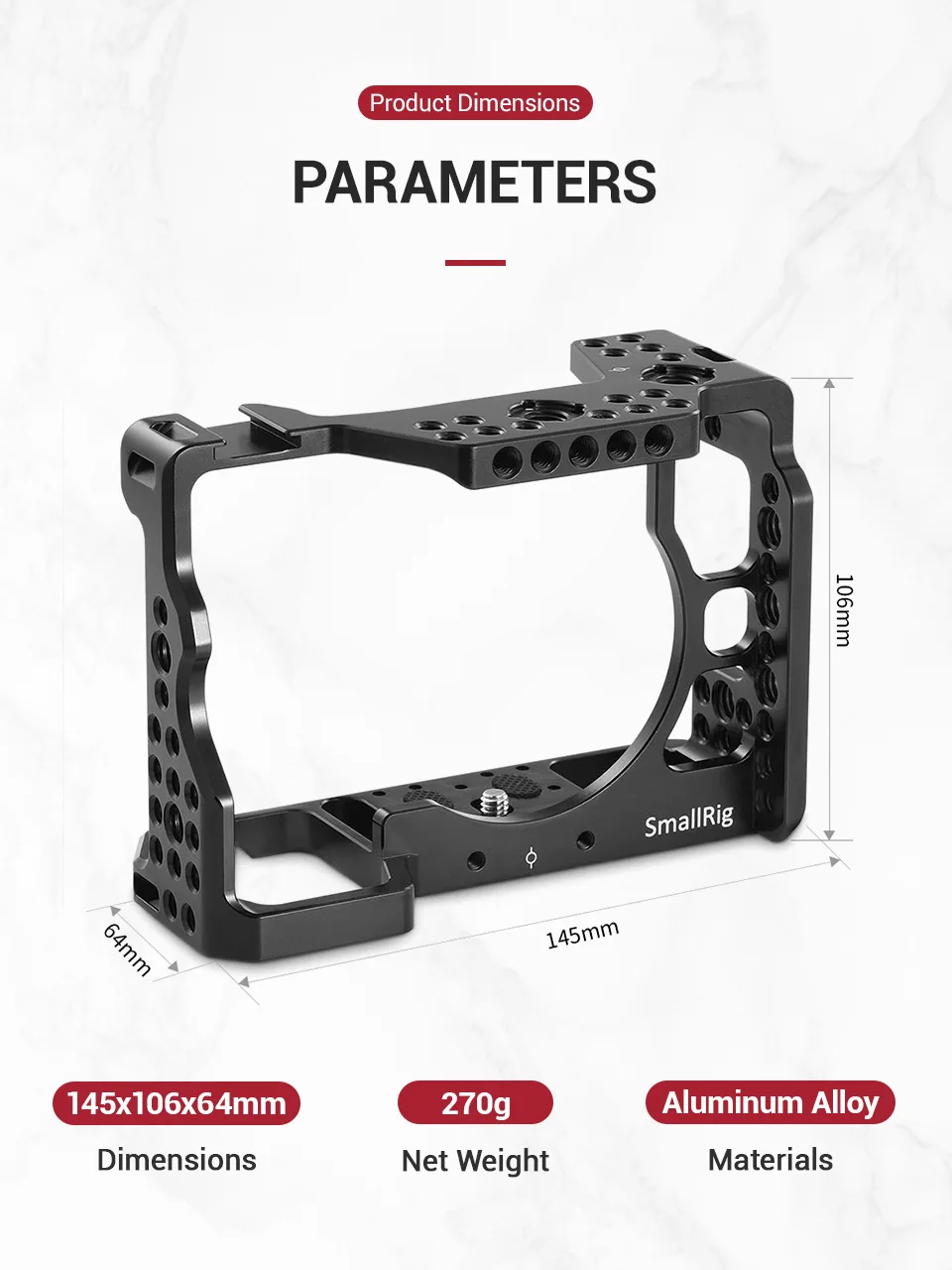 SmallRig a7iii a7r3 a7m3 клетка для sony A7RIII/A7III/A7MIII алюминиевый сплав клетка для крепления штатива быстросъемный Комплект расширения-2087