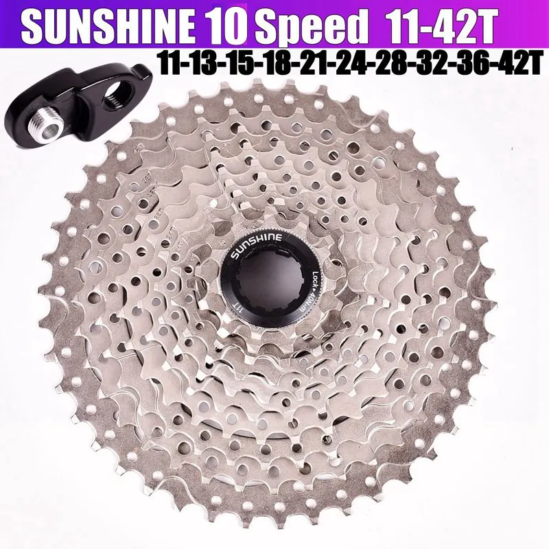 10S 42T expansion Солнечный велосипед Freewheel кассета 11-46T 42T 40T 10 скоростей 10s 50t широкое соотношение MTB горный велосипед Freewheel для частей m590 m6000 - Цвет: 10S 42T expansion