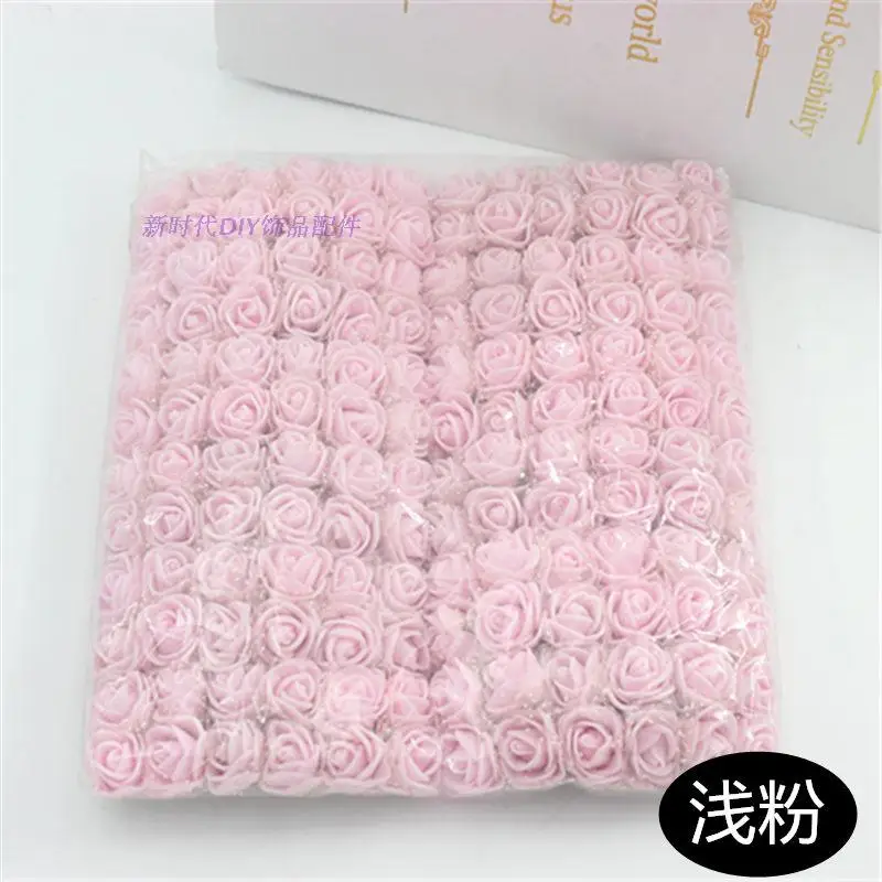 light pink 144 шт 2 см многоцветные Искусственные цветы из пенопласта букет сделай сам свадебные украшения цветок девичник вечерние искусственные розы. Q - Цвет: light pink