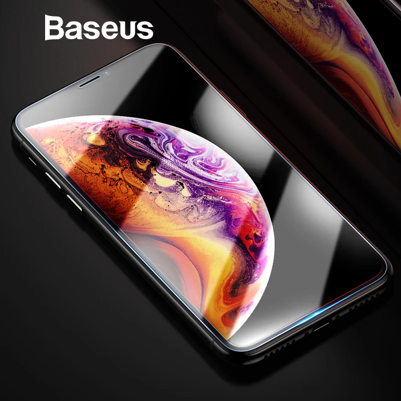 Защита экрана Baseus для iPhone Xs Max XR стекло мм закаленное 9h Тонкий 0 3 X защитное