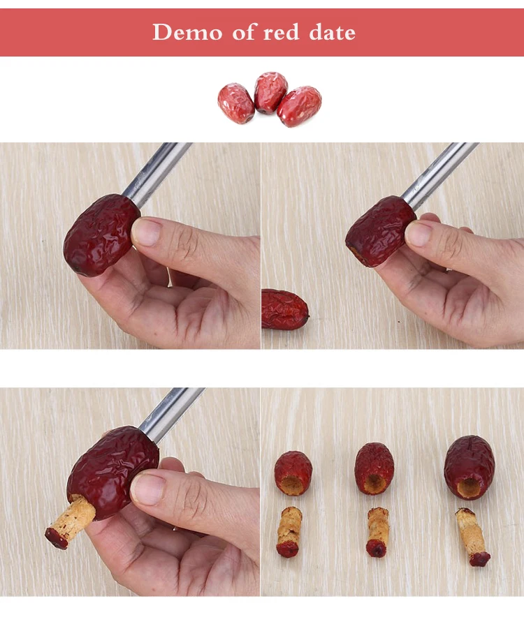 Ядро Jujube, вишня, яблоко, инструмент для коронки, экстрактор семян боярышника, сепаратор фруктовой массы, нержавеющая сталь