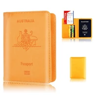 australia passport holder pu leather passport covers for australian men women au passports rfid travel document organizer