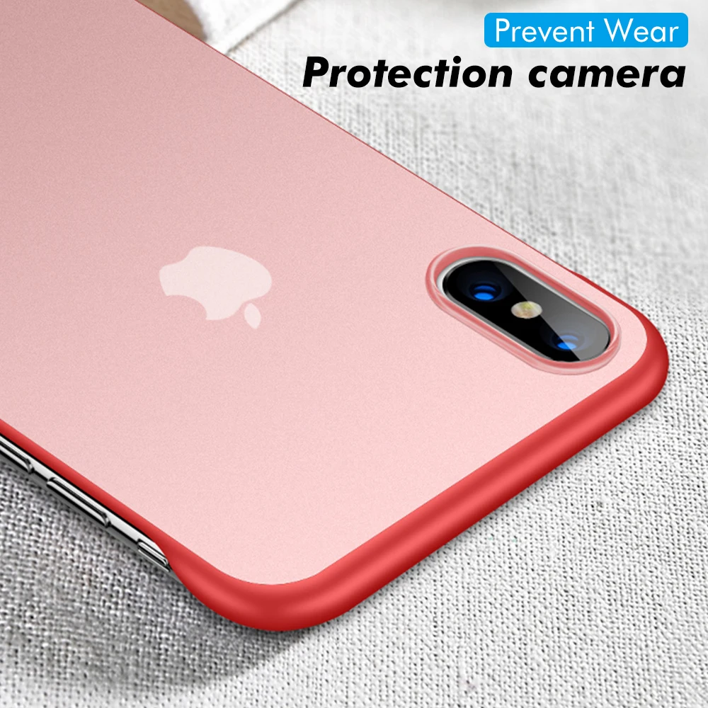Новый чехол без оправы для iPhone XS Max 6 6S 7 8 Plus X Матовый Жесткий акриловый 10 чехлы с