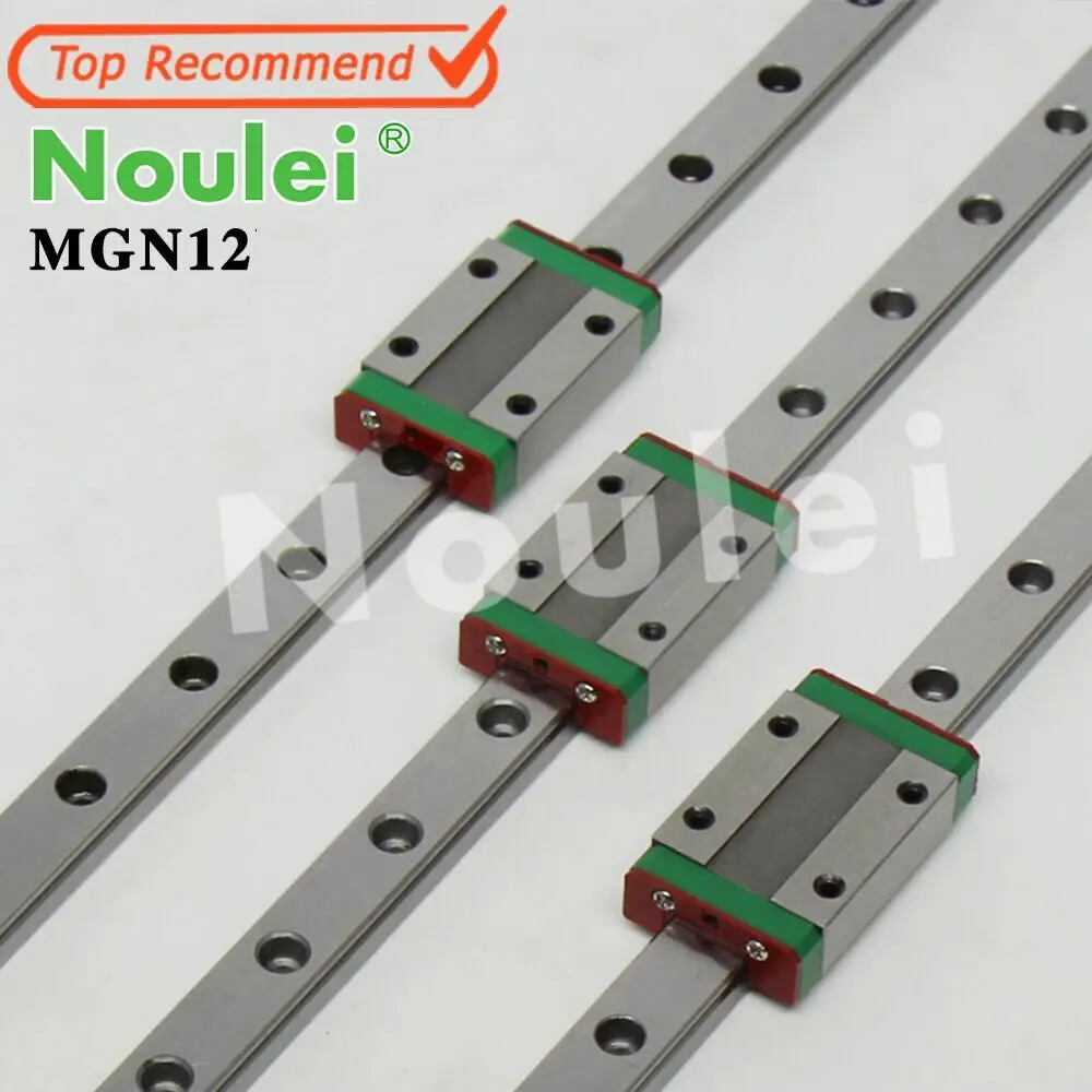 Noulei lineaire geleidingsrail as 12 мм kossel linear mgn12c или mgn12h 100/200/300/400/500 1 шт. 3d принтер линейный