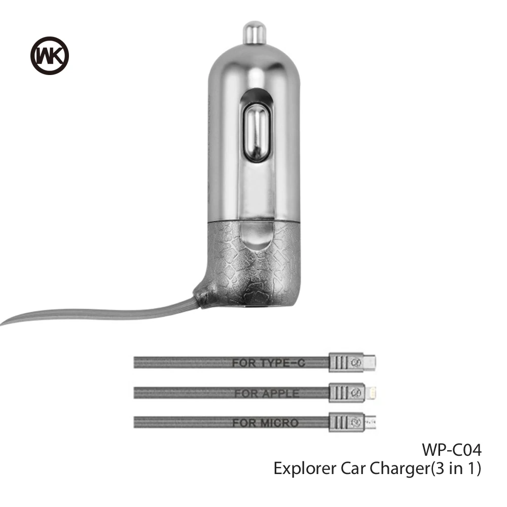 WK дизайн Quick Charge 3 0 Быстрая зарядка USB Автомобильное зарядное устройство для