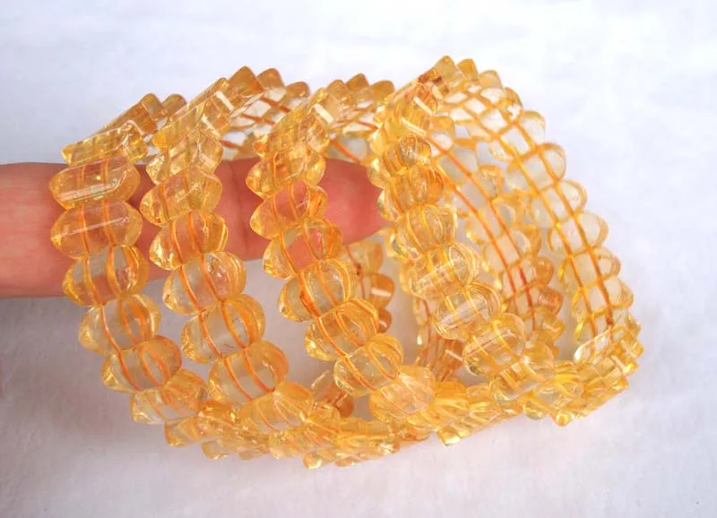 Natural Citrine Oval Beads Bracelet Women Jewelry Accessories Weddings Parties Birthday Gift | Украшения и аксессуары