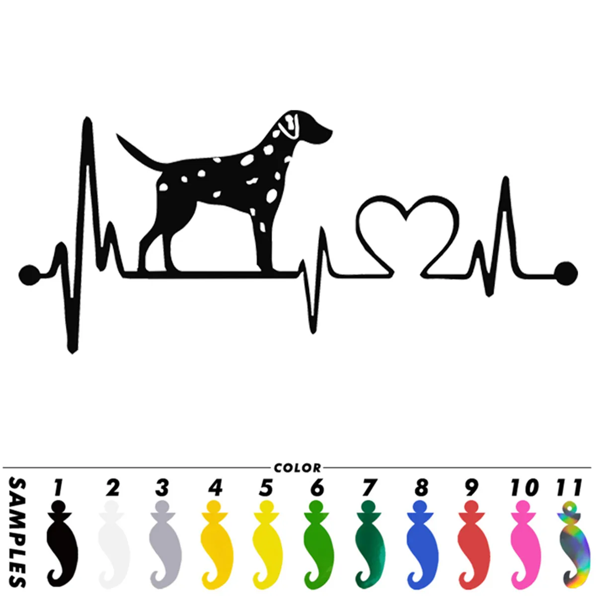 Dalmatian Heartbeat Dog Car Stickers Wall Home Glass Window Door Laptop Auto Truck Bumper Van Vinyl Decal | Автомобили и
