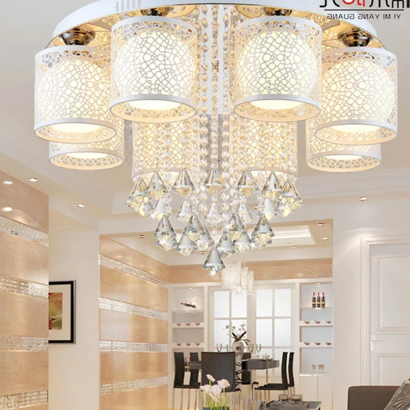 

LED circular lighting restaurant fashion Crystal lamp ceiling lamp bedroom simple living room CL