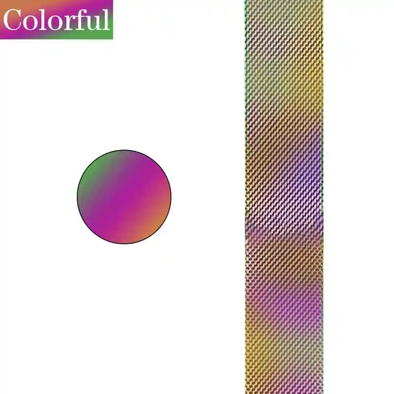 Colorful Joyozy сетчатый ремешок для часов для Apple watch 38 мм/40 мм/42 мм/44 мм ремешок из нержавеющей стали для Apple watch 4/3/2/1 - Цвет ремешка: Colorful