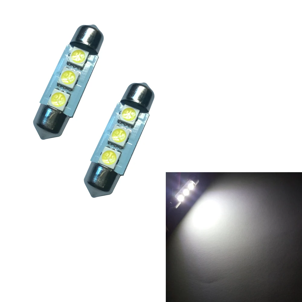 Viewi 10 шт. автомобильный фестонный Lights canbus Dc 12 В Стайлинг 1 Вт smd5050 3 светодиода 36 мм 39