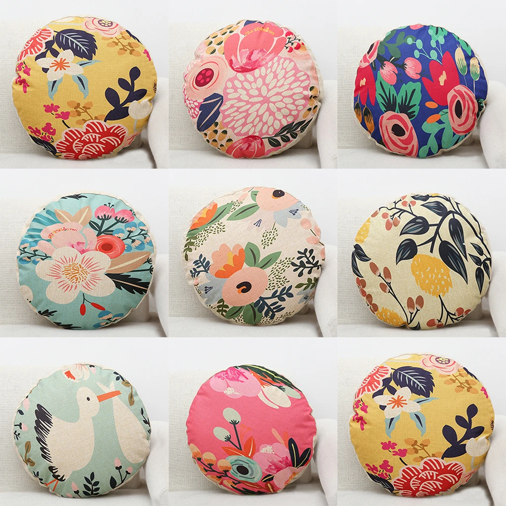 Цветочная китайская круглая подушка для сиденья креативная супер мягкая