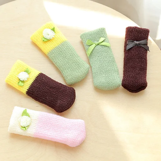 4 шт.. мешочки на ножки стула с милым бантом столовая чехлы для стульев стол Крышка