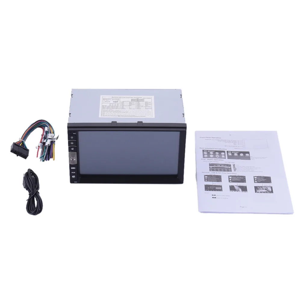 7 дюймов 2 Din HD Сенсорный экран Bluetooth стерео радио FM AM/MP5 USB порт/слот для карт памяти