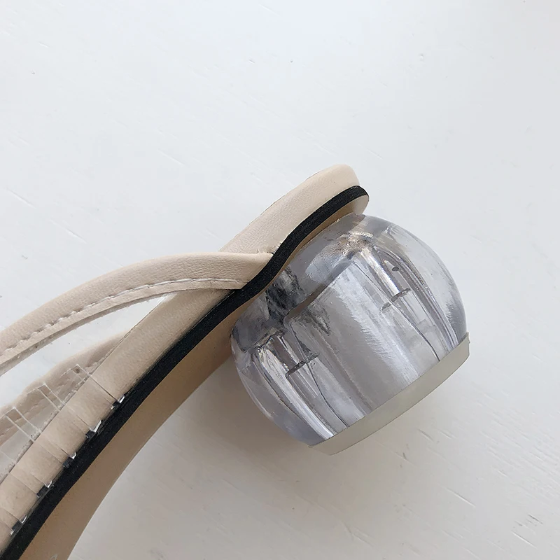 Женские прозрачные сандалии из ПВХ на прозрачном каблуке высокие каблуки летние