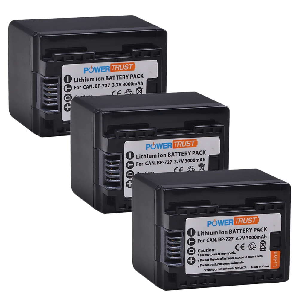 1X 3.7V 3000mAh BP-727 BP727 BP 727 Battery for Canon VIXIA HF R30 M50 M52 500 M56 M506 R30032 R36 R38 R306 R400 R500 R600 R60 |