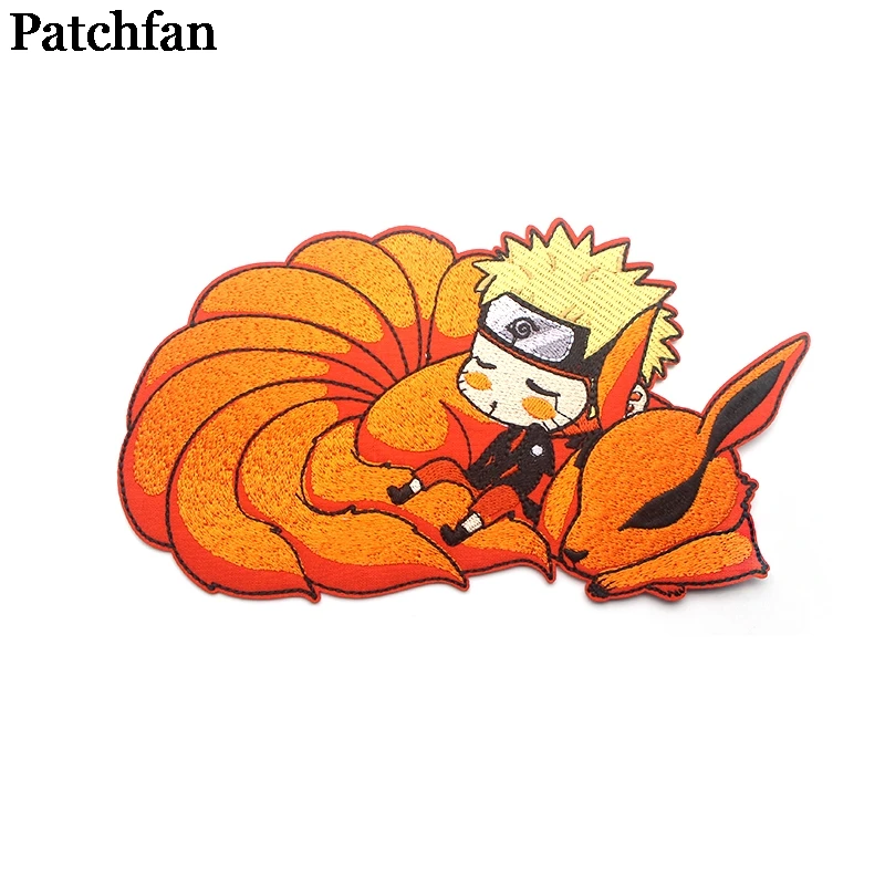 Patchfan Наруто аппликационные заплатки Сделай Сам железо на para обуви джинсы сумка рубашка одежда аксессуары наклейки в стиле панк вышитый значок A2131