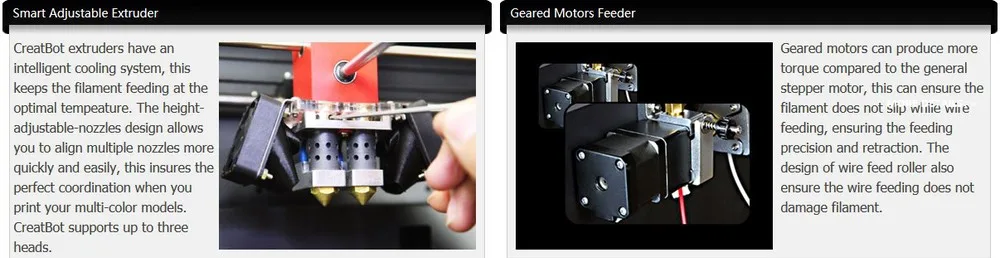 Fdm 3d принтер машина DX01 300*250*300 мм creatbot 3d принтер большого размера для домашнего использования с нагревателем