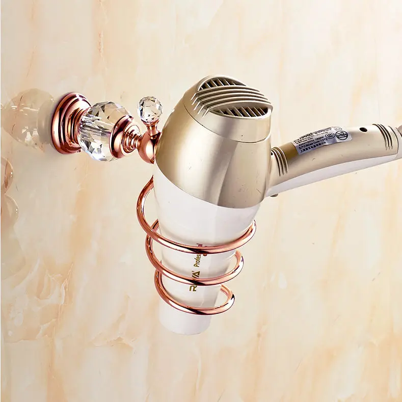 Европейская антикварная хромированная Хрустальная подставка для фена