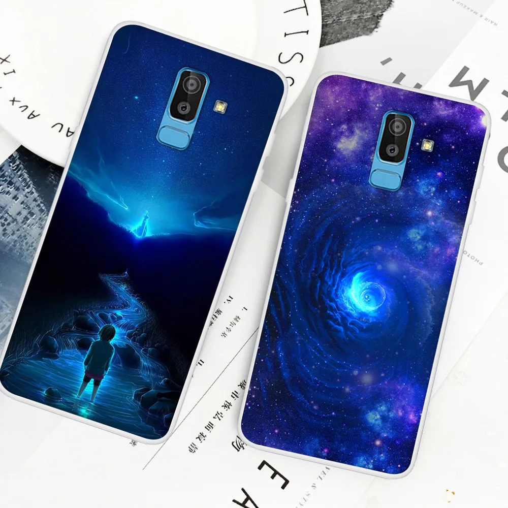 Чехол для телефона Samsung Galaxy J8 2018 мягкий чехол с рисунком звездного неба EU j810 j810f