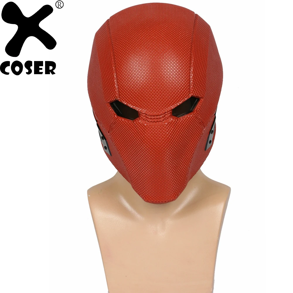 XCOSER Лига несправедливости 2 шлем игры косплэй реквизит Смола красный капюшон