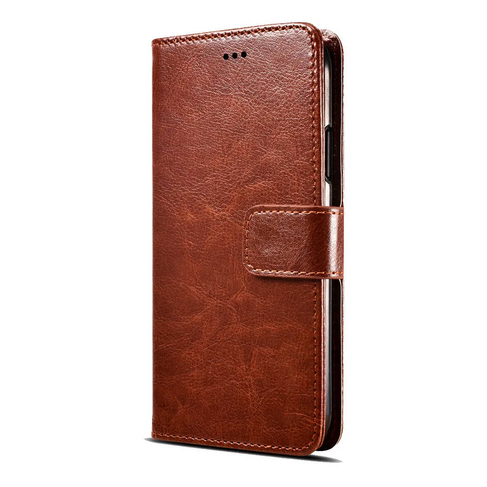 Brown Чехол-книжка Blackview A60 Pro, кожаный силиконовый чехол-кошелек из ТПУ для бизнес-телефона, чехол для Blackview A60 Pro, чехол для телефона - Цвет: Brown