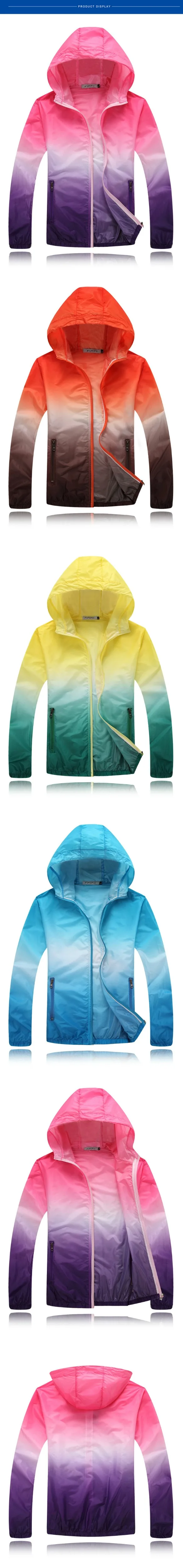 Men&Women Quick-drying Hiking Jacket new Waterproof Sunscreen UV Outdoor Sports Camping Hiking Jacket Windbreaker Dripship